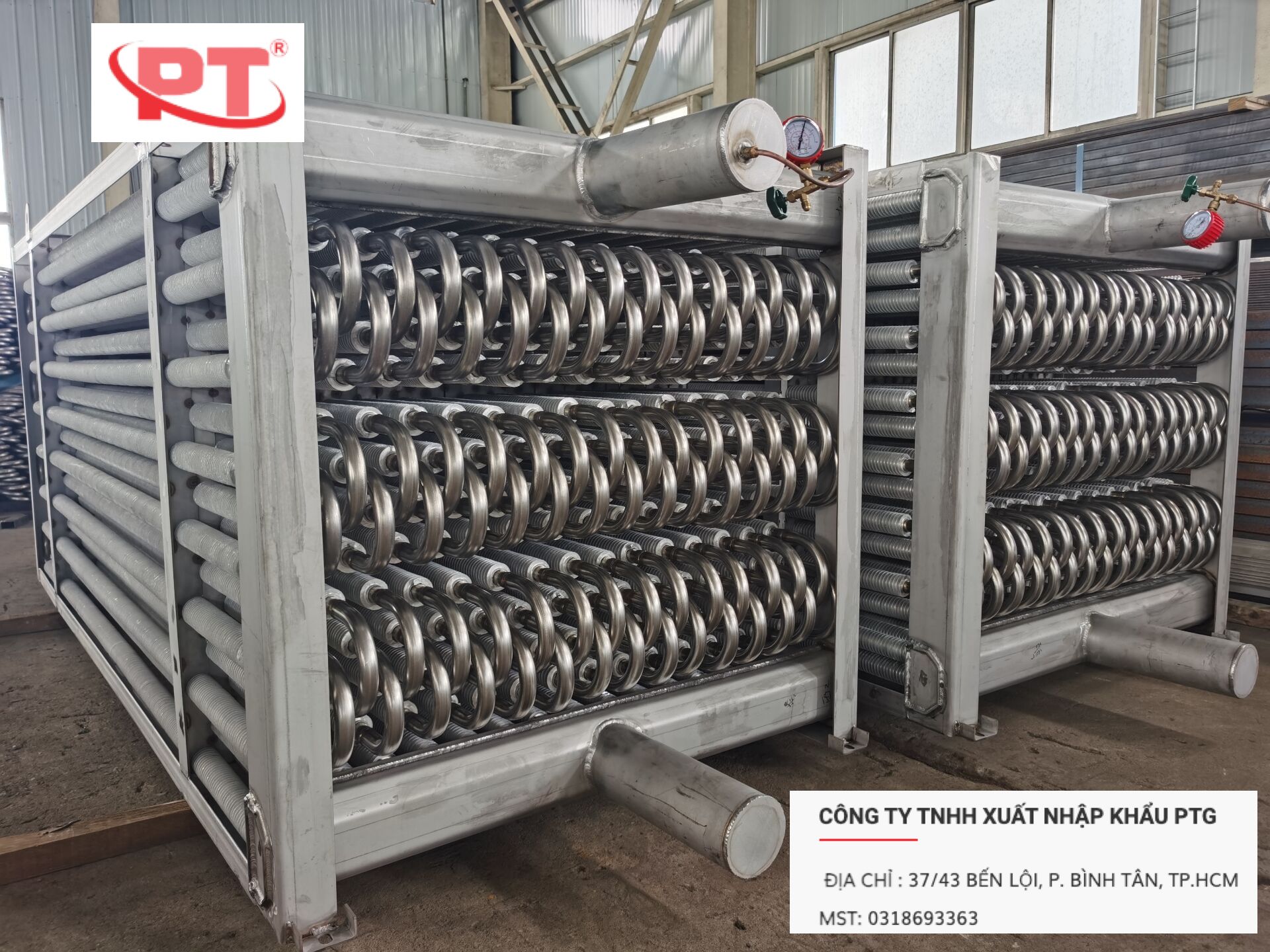 Hệ thống dàn ngưng cưỡng bức evaporative condenser lắp đặt thực tế